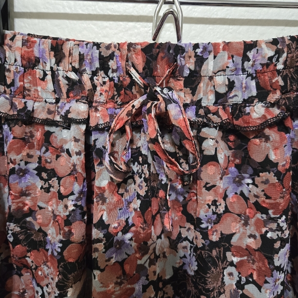 VICI Floral Boho Mini Skirt Pink Purple Size Large - Picture 3 of 10